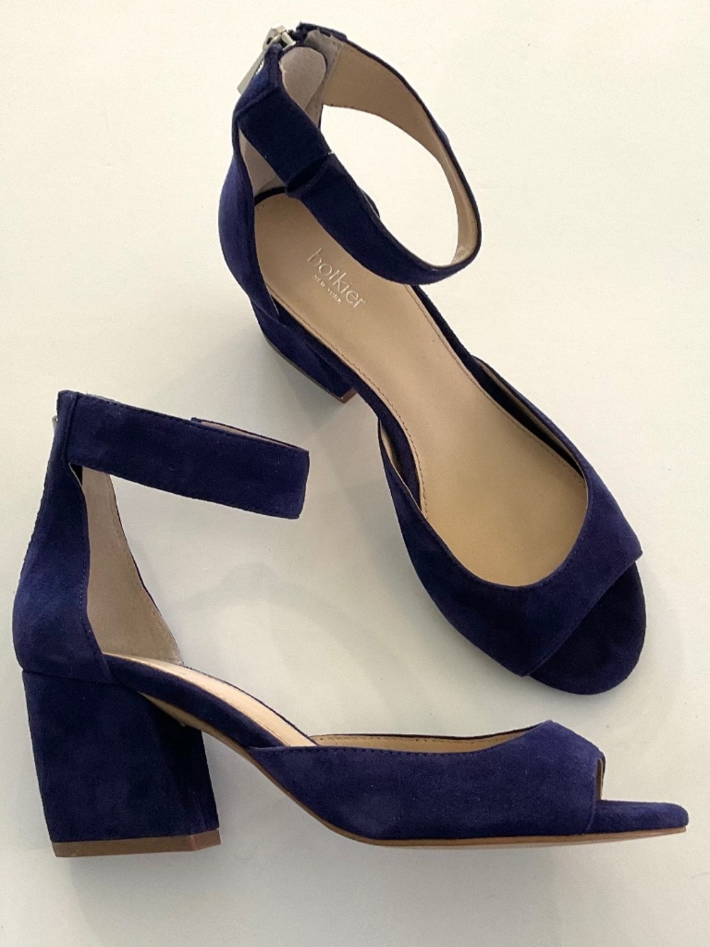 Botkier Heeled Ankle Strap Sandals Purple Suede Size 6
